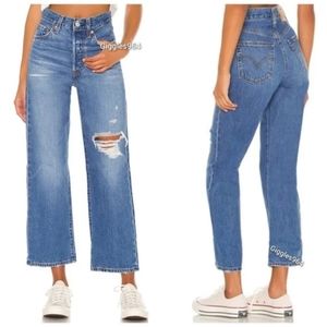 Levi's Ribcage Straight Leg Jeans Noe High